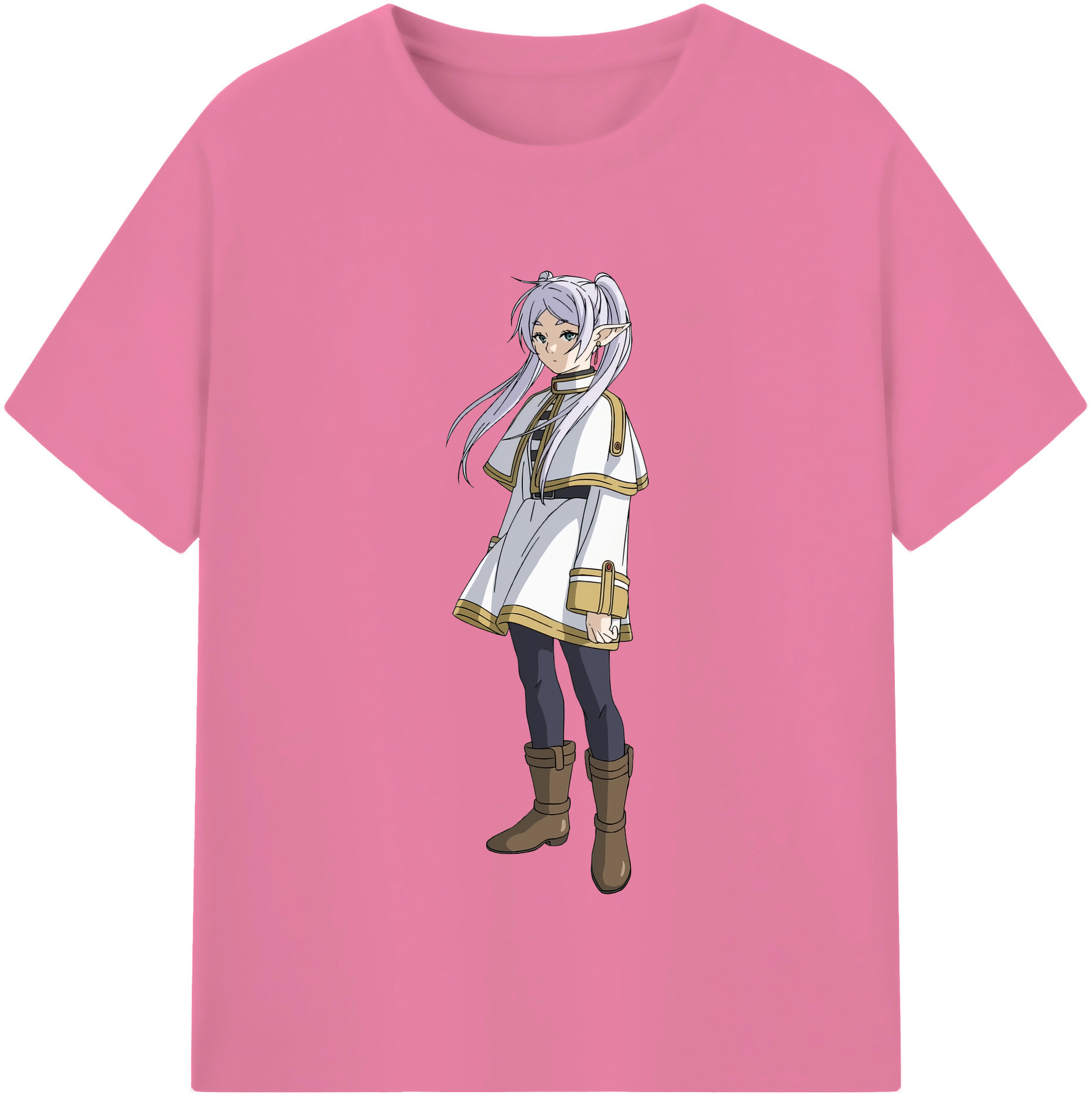 （画像用） 葬送のフリーレン Frieren 綿100％半袖Tシャツ（フロントプリント）